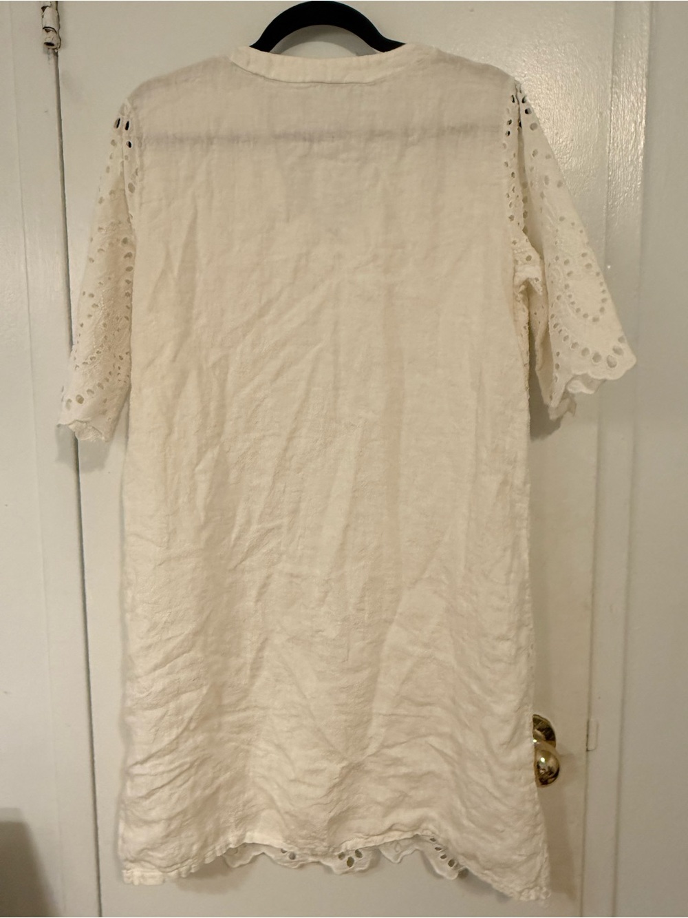 REVOLVE Cream Eyelet V-Neck Mini Dress - Picture 10 of 12